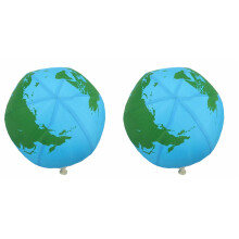 2Pcs Kids Inflatable Nylon Cloth Ball Durable Latex Outdoor Play Toy