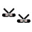 2Paare Schwarze Stoff Lenkerhandschuhe Winter Handwärmer 7