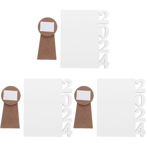 3Pcs Blank Sublimation Photo Frames Multi-Use DIY Ornament Decoration