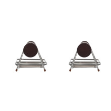 2Pcs Space-Saving Silver Kitchen Rack Cutting Board & Pot Lid Storage