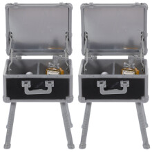 2Sets Lightweight Plastic Mini Doll House Makeup Box for Decor & Play
