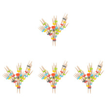 4Sets Durable Wooden Balance Chair Game Toy for Kids Interactive Play