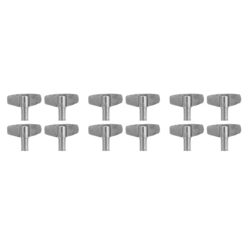 12Pcs Sturdy Silver Metal Clock Winding Tools for Wall and Desk Clocks