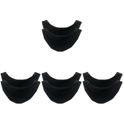 8Pcs Compact Black Microfiber Bowling Scratch-Free