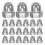 120Pcs Durable Silver Stainless Steel Acorn Caps for Nut Protection 2