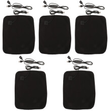 5Pcs Pet Heating Pad Black Polyester Adjustable Warm Mat for Reptiles