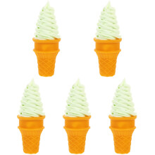 5Pcs Durable PVC Artificial Ice Cream Cone Props for Shop Decoration
