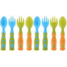 4Sets Toddler Cutlery Set Plastic Spoon and Fork for Kids
