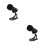 2Pcs USB Singing Microphone with Stand Mute Button for Pc Gaming Black 1