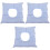 3Pcs Durable Cotton Spa Massage Pillows Sky-Blue Face Down Cushion 4