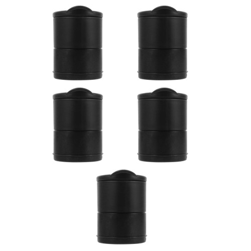 5St Universele Auto Asbak Zwart Plastic Met Creatief &