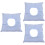 3Pcs Durable Cotton Spa Massage Pillows Sky-Blue Face Down Cushion 7