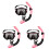 3Sets Diving Accessories Snorkel Mask Set Comfortable 1