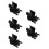 5Pcs Versatile Hard Hat Clips for Headlamp Black Plastic Clamp Holder 6