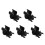 5Pcs Versatile Hard Hat Clips for Headlamp Black Plastic Clamp Holder 8