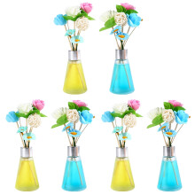 6Pcs Flower Air Freshener Aroma Essential Oil Assorted Colors for Home