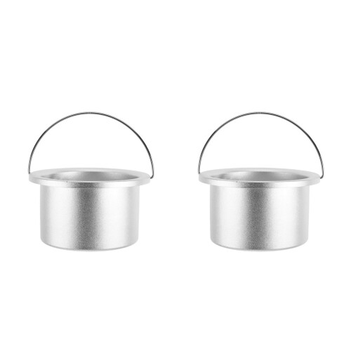2Pièces Casserole Aluminium Pour Cire Argentée Usage Esthétique 2