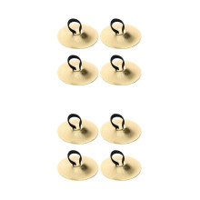 4Pairs Lightweight Copper Finger Cymbals Golden for Belly Dancing Fun