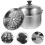 2Pcs Stainless Steel Steamer Pot Kitchen Cookware Multi-Use 10