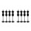 8Pcs Black Plastic Mini Doll Dress Model Holder for Clothes Display 4