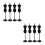 8Pcs Black Plastic Mini Doll Dress Model Holder for Clothes Display 8