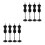8Pcs Black Plastic Mini Doll Dress Model Holder for Clothes Display 9