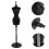 8Pcs Black Plastic Mini Doll Dress Model Holder for Clothes Display 10