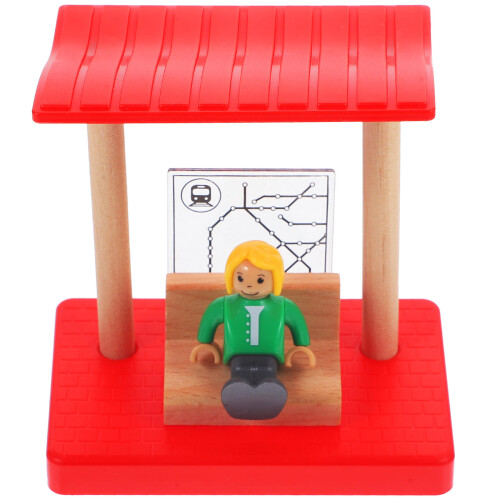 5Sets Holz Bahnsteig Spielzeug Kinder DIY Simulation Bunt Modell 1