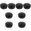 8Pcs Creative Black Fake Teeth Storage Case with Mirror Compact Size 4