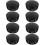 8Pcs Creative Black Fake Teeth Storage Case with Mirror Compact Size 10