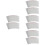 800Pcs Clear Cellophane Storage Bags Opp Material Self-Adhesive White 7