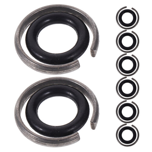 24Sets Impact Wrench Retainer Rings Black Iron Rubber Socket Clips 1