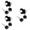 3Sets Fixed Lock Black Zinc Alloy Anti-Theft Handlebar Mount 7