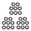 24Sets Impact Wrench Retainer Rings Black Iron Rubber Socket Clips 6