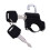3Sets Fixed Lock Black Zinc Alloy Anti-Theft Handlebar Mount 10