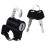 3Sets Fixed Lock Black Zinc Alloy Anti-Theft Handlebar Mount 11