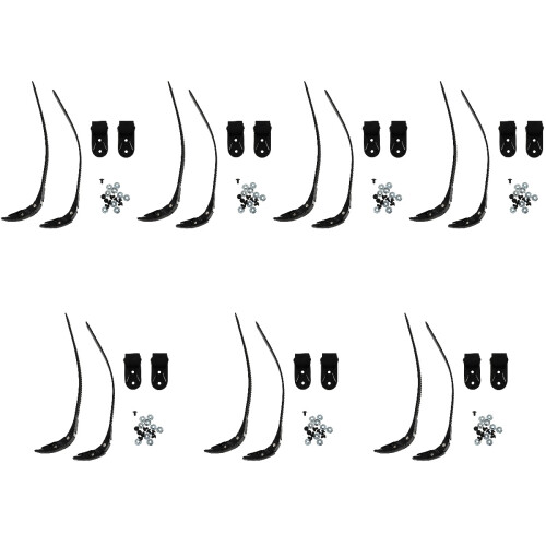 14Ensembles Kit Boucles Sangles Noires Pour À Roulettes 2