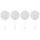 4Pcs White Travel Makeup Mirrors Double Sided Handheld Cosmetic Mirror 2