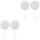 4Pcs White Travel Makeup Mirrors Double Sided Handheld Cosmetic Mirror 3