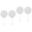 4Pcs White Travel Makeup Mirrors Double Sided Handheld Cosmetic Mirror 4