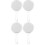 4Pcs White Travel Makeup Mirrors Double Sided Handheld Cosmetic Mirror 5