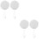 4Pcs White Travel Makeup Mirrors Double Sided Handheld Cosmetic Mirror 6