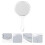 4Pcs White Travel Makeup Mirrors Double Sided Handheld Cosmetic Mirror 11
