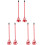 6Pcs Red Coating Mixing Paddle Easy Clean Paint Cement Mixer 2