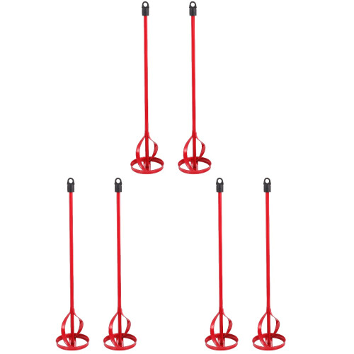 6Pcs Red Coating Mixing Paddle Easy Clean Paint Cement Mixer 1