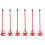 6Pcs Red Coating Mixing Paddle Easy Clean Paint Cement Mixer 4