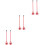 6Pcs Red Coating Mixing Paddle Easy Clean Paint Cement Mixer 5