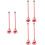 6Pcs Red Coating Mixing Paddle Easy Clean Paint Cement Mixer 6