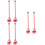 6Pcs Red Coating Mixing Paddle Easy Clean Paint Cement Mixer 7