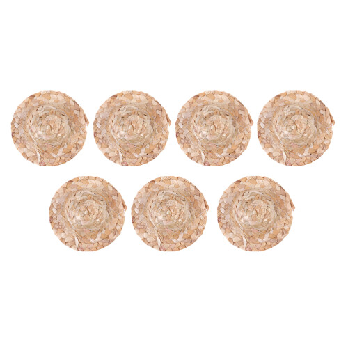 20Pcs Chocolate Miniature Straw Hats Handmade for Doll DIY Projects 1